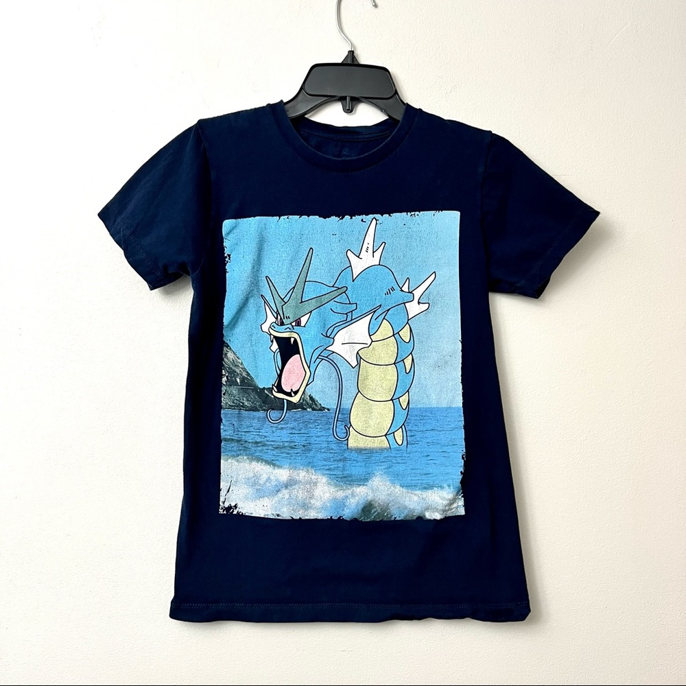 Pokemon Gyarados Sea T-Shirt Navy XS